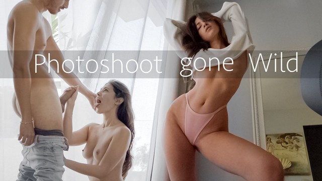 Sıcak Fitness modeli gerçek bir fotoğraf çekimi sırasında beceriliyor